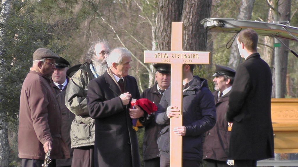 На сахрани Аћима Стегњајића 15. јануара 2014. године
