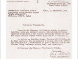Писмо генералу Дамјановићу из Канцеларије Њ.В.Краља Петра II Карађорђевића од 11.септембра 1952.